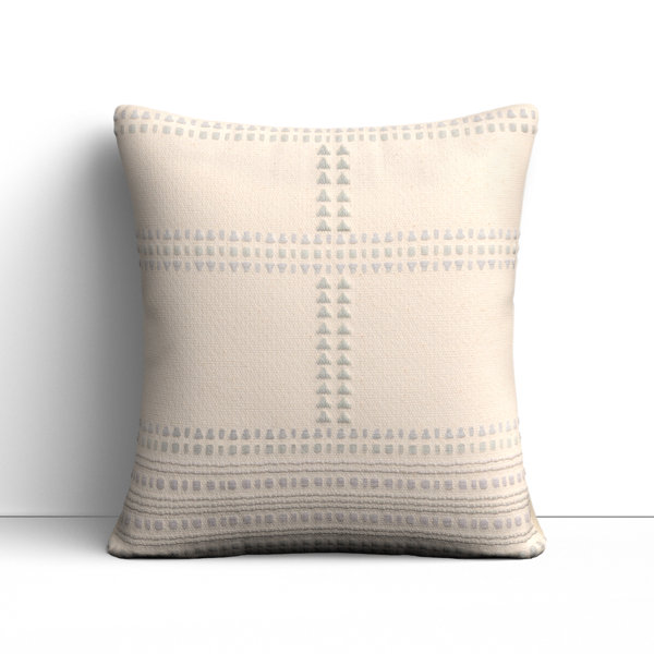 Bryson Embroidered Cotton Throw Pillow Birch Lane